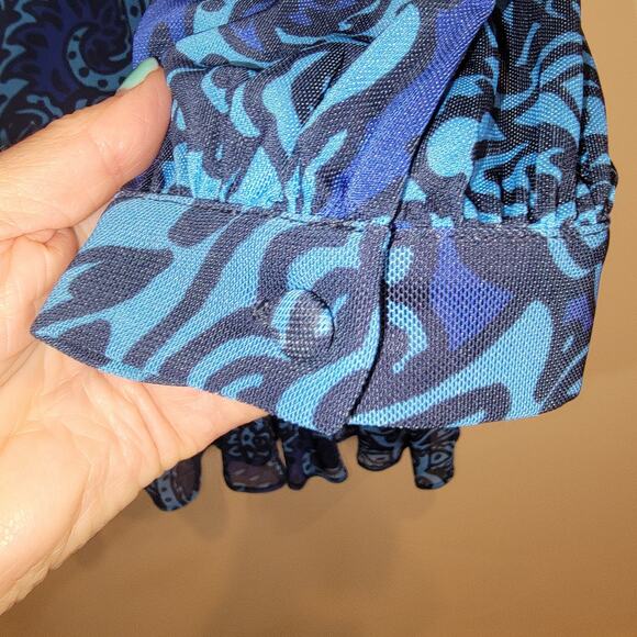 Anthropologie Blue A-line pullover v-neck dress size medium - Picture 4 of 7